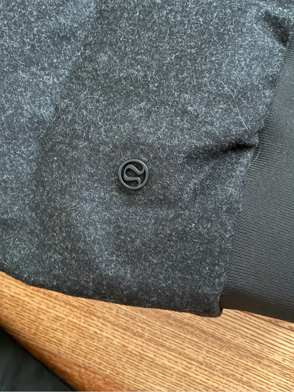 Lululemon Roam Far Wool Bomber Down Coat Black / Heathered Black